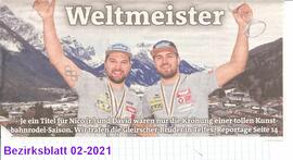 Weltmeister Kunstbahnrodel Niko und David Gleirscher