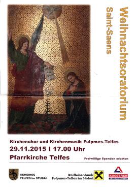 Weihnachtsoratorium Kirchenchor-Kirchenmusik Fulpmes Telfes