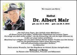 Mair Albert HR Dr Telfes Mieders