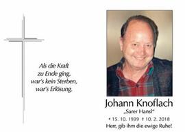 Knoflach Johann vulgo Sarer Telfes