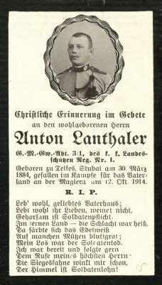 Lanthaler Anton Soldat Telfes