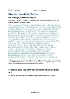 Kirchenmusik-Historisches - Aufzeichnung 2018