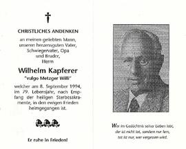 Kapferer Wilhelm vulgo Metzger Götzens