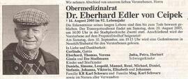 Ceipek Eberhard Dr Arzt Edler von Neustift