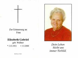 Wallner Elisabeth verh Gabriel Innsbruck
