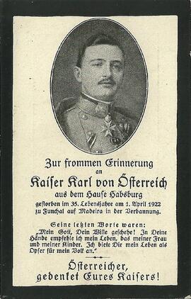 Kaiser Karl v.österr Haus Habsburg Madeira