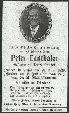 Lanthaler Peter Gastwirt Telfes