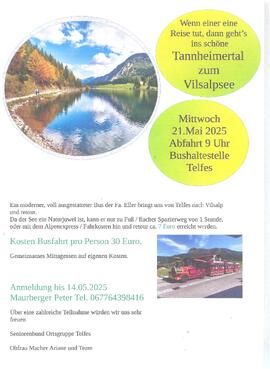 Einladung Ausflug Vilsalpsee