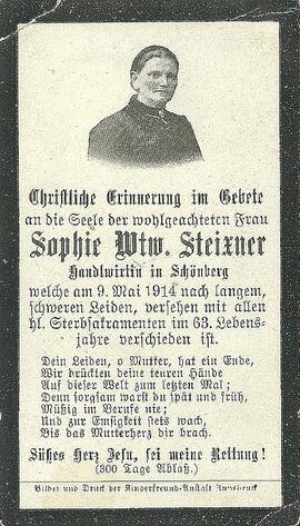 Steixner Sophie Handlwirtin Schönberg