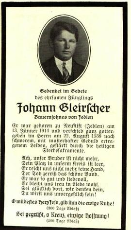 Gleirscher Johann Jedlersohn Neustift