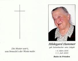 Leitgeb Hildegard geb Sulzenbacher vh Hammer Telfes