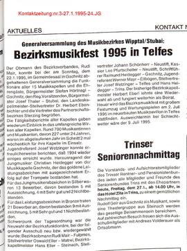 Bezirksmusikfest in Telfes