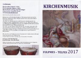 Kirchenmusik Fulpmes Telfes Programm 2017