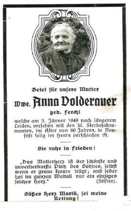 Volderauer Anna geb. Ferchl Neustift