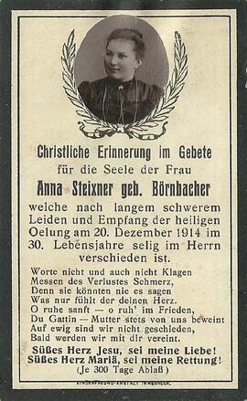 Boernbacher Anna verh Steixner Schoenberg