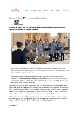 Singgruppe &quot;Just Sing&quot;  Jahrtagsmesse Telfes