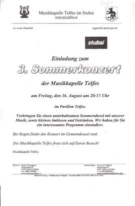 Musikkapelle Telfes  3. Sommerkonzert