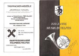 Musik inTelfes Festschrift-222 Jahre