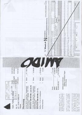 Amido Handels GmbH Rechnung der Flugaufnahmen von ca 1977