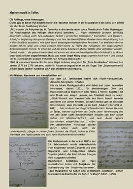 Kirchenmusik in Telfes von Josef Wetzinger - Stand 2014
