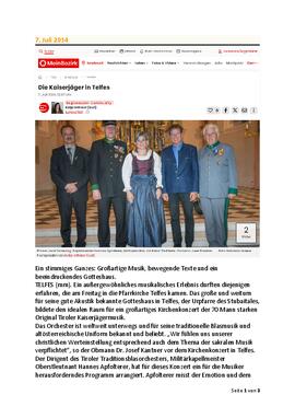 Original Kaiserjägermusik Konzert in Telfes