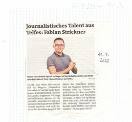 Journalistisches Talent-Telfes-Strickner Fabian