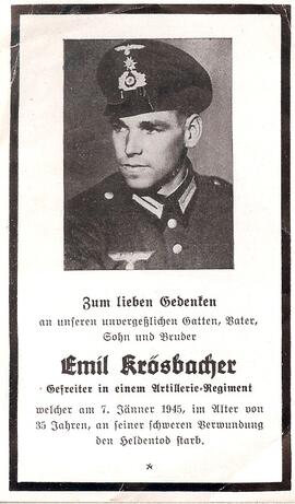 Kroesbacher Emil, Gefreiter, Fulpmes