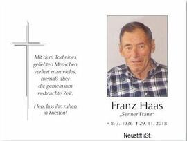 Haas Franz vulgo Senner Neustift