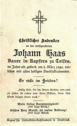 Haas Johann Gallerbauer Kapfers