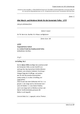 Alte March- und Weidebriefe Telfes-Transkript