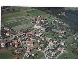 Flugaufnahme Dorf Telfes - Zentrum