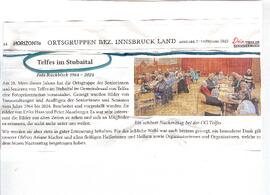 Seniorenzeitung Bericht über Fotopräsentation Telfes