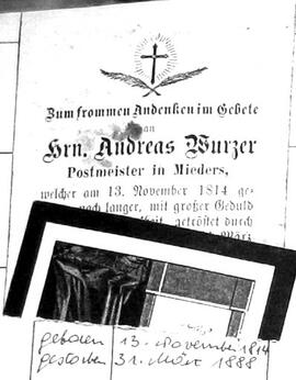 Wurzer Andreas Postmeister Mieders