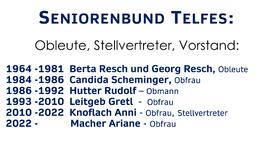Obleute Seniorenbund Telfes/Obleute 1996-2024