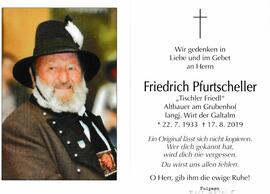 Pfurtscheller  Friedrich  vulgo  Tischler  Fulpmes