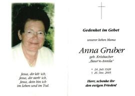Krösbacher Anna verh Gruber Fulpmes