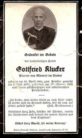 Klucker Gottfried Pfarrer Mieders