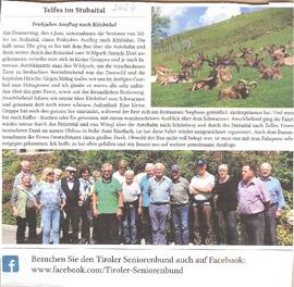Senioren Zeitung über Telfes-Ausflug Wildpark Aurach