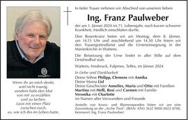 Paulweber Franz, Ing. -Wattens-Fulpmes