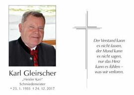 Gleirscher Karl Schmiedmeister Plöven Telfes, vulgo Heisler