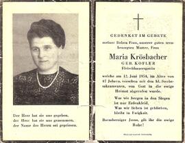 Krösbacher Maria geb. Kofler Fulpmes