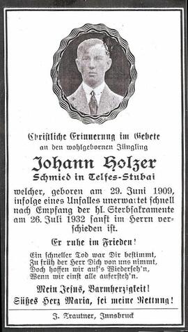 Holzer Johann Schmied Telfes