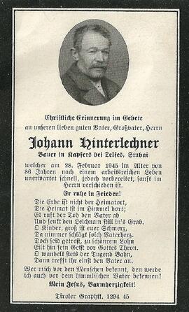 Hinterlechner Johann Meransen Telfes