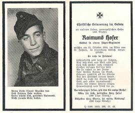 Hofer Raimund Soldat Neustift Krainburg
