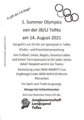 1.Summer Olympics JB Telfes
