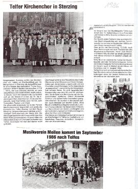 Telfer Kirchenchor in Sterzing-MV Meilen in Telfes