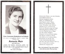 Mair Antonia geb Hammer Telfes