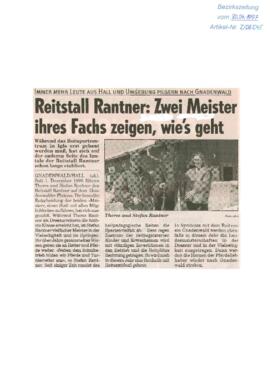 Reitstall Rantner: Zwei Meister zeigen, wie's geht