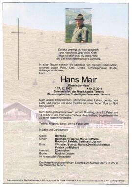 Mair Hans, Oberried-Hans