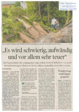 Es wird schwierig, aufwändig und vor allem sehr teuer - Sturmschäden in Tirols Wäldern